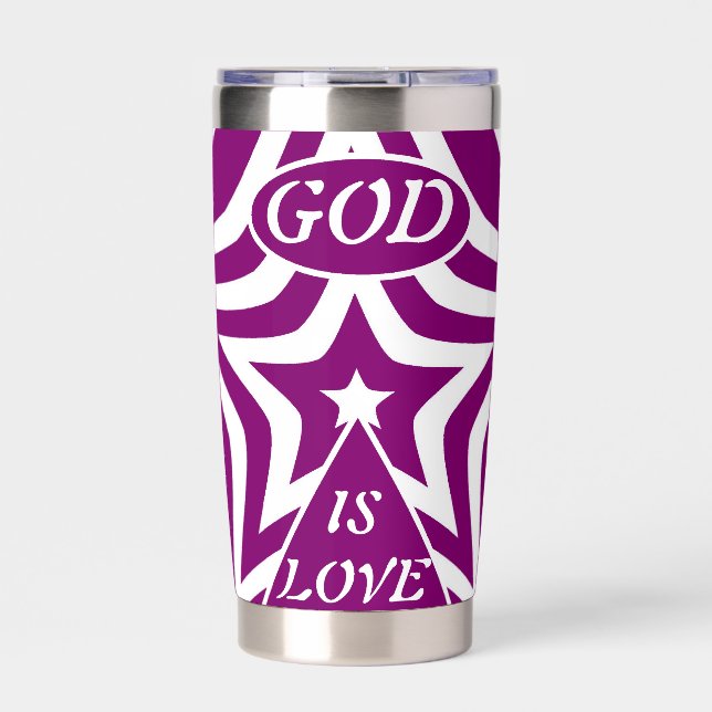 Achempong God Is Love Star Deep Purple  Insulated Tumbler (Front)