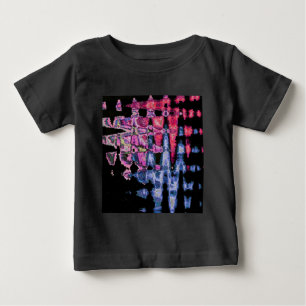 Achempong Modern Synthwave: Pink Blue Abstract Baby T-Shirt