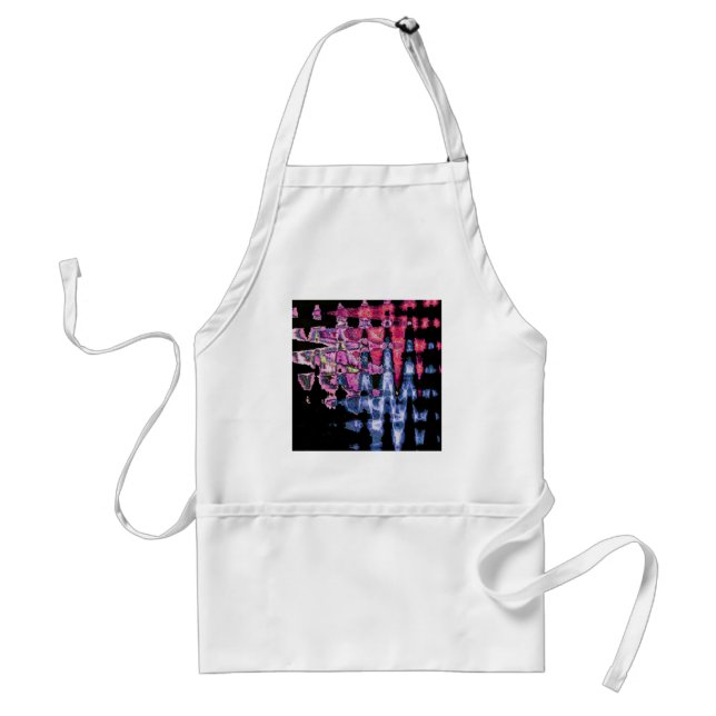 Achempong Modern Synthwave: Pink Blue Abstract Uni Standard Apron (Front)