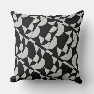 Achempong Zazzle: Geometric Black White Modern Art Cushion