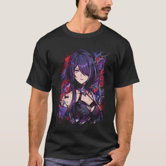 Acheron HSR Purple Black Hair Red Eyes Katana Shea T-Shirt