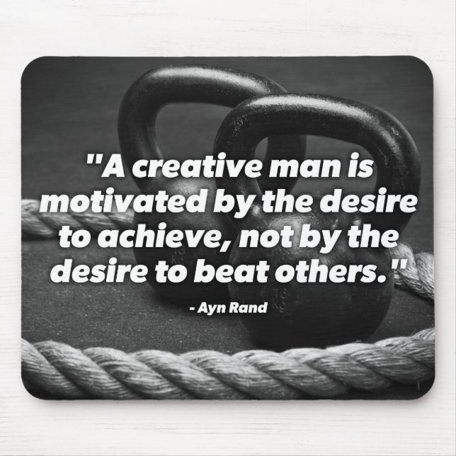 Achieve - Kettlebell Workout Motivational Mouse Pad (Front)