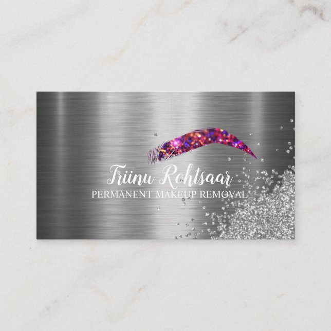 Achieve Perfection with Permanent Makeup Business Card (Front)