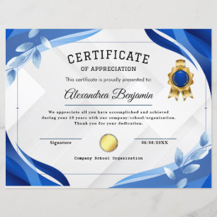Achievement Appreciate Certificate