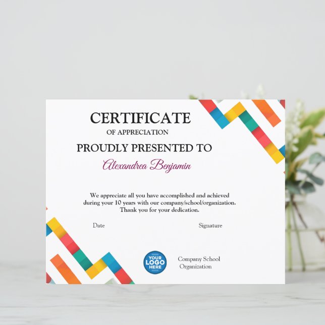 Achievement Appreciate Gold red logo  (Standing Front)