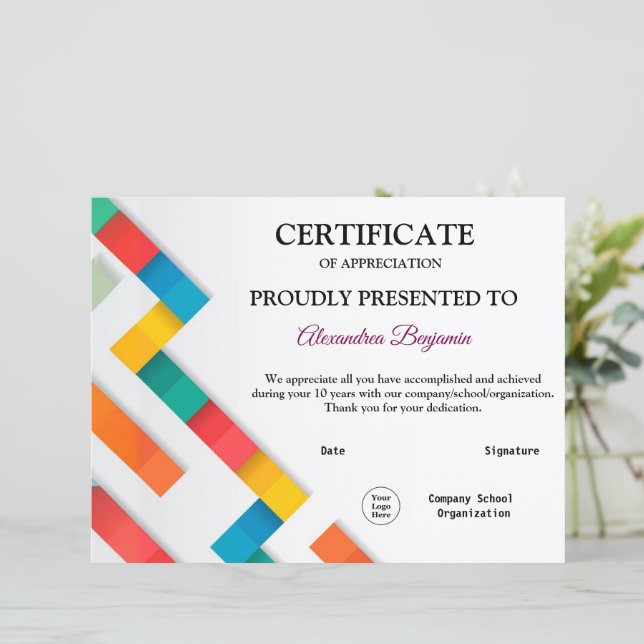 Achievement Appreciate Gold red logo  (Standing Front)