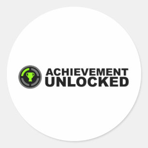 Achievement Unlocked Classic Round Sticker