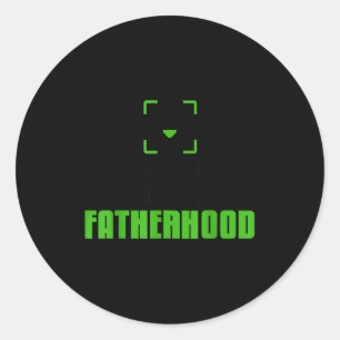 Achievement Unlocked Fatherhood Gamer Video Games  Classic Round Sticker
