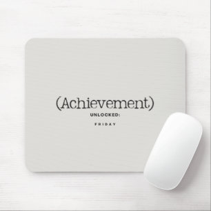 'Achievement Unlocked: Friday' Funny Coworker Gift Mouse Pad