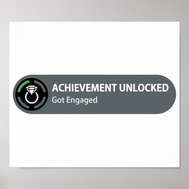 Achievement Unlocked - Got Engaged Poster (Front)