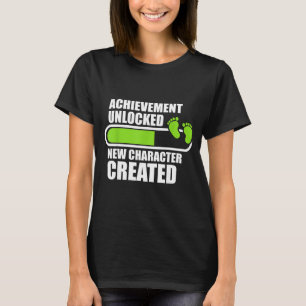 Achievement Unlocked New Character D Funny Pregnan T-Shirt