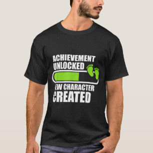 Achievement Unlocked New Character D Funny Pregnan T-Shirt