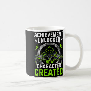Achievement Unlocked New Character D Video Gamer  Coffee Mug