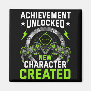 Achievement Unlocked New Character D Video Gamer  Magnet