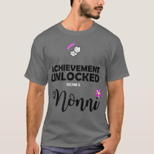 Achievement Unlocked Nonni Italian Grandmother  T-Shirt