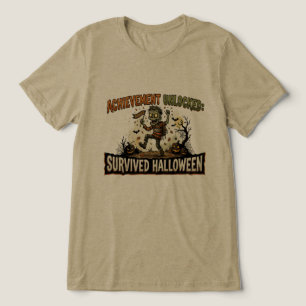 Achievement Unlocked Survived Halloween Tri-Blend Shirt