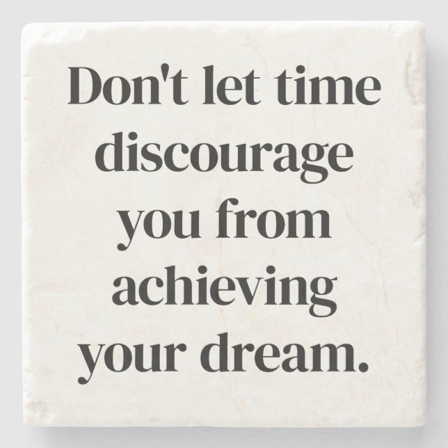 Achieving Your Dream Marble Stone Coaster (Front)