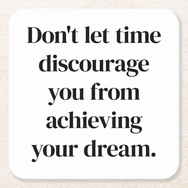 Achieving Your Dream Paper Coaster (Front)