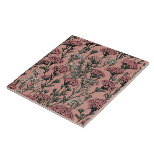 Achillea Desert Eve Deep Rose pattern Tile