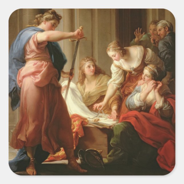 Achilles at the Court of King Lycomedes with his D Square Sticker (Front)