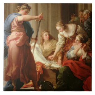 Achilles at the Court of King Lycomedes with his D Tile