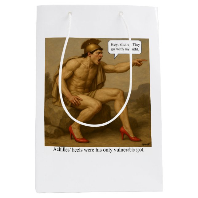 Achilles’ heels were his only vulnerable spot  medium gift bag (Front)