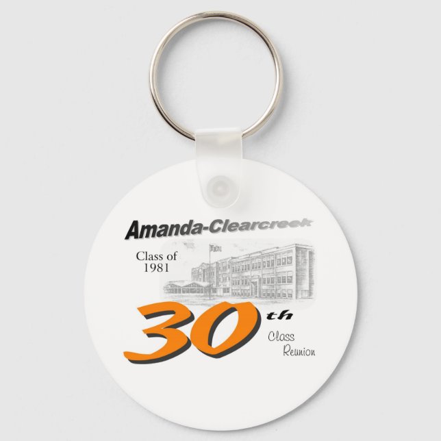 ACHS 30th class reunion logo Key Ring (Front)