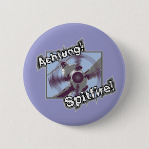Achtung Spitfire Pin Badge