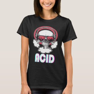 Acid Disco Music Techno Trance Skull T-Shirt