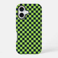 Acid green black checkerboard pattern Case-Mate iP