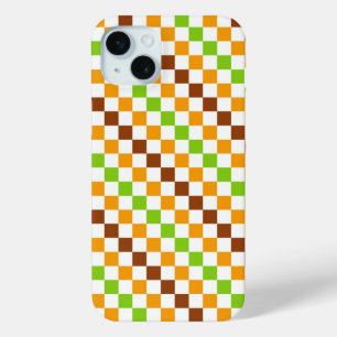 Acid green black checkerboard pattern Case-Mate iP iPhone 15 Mini Case
