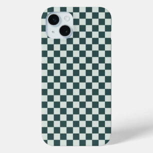 Acid green black chequerboard pattern Case-Mate iP iPhone 15 Mini Case