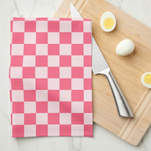 Acid green black chequerboard pattern kitchen towe tea towel