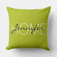 Acid green colour home monogram