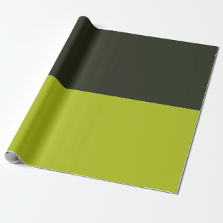 Acid Green - Greenish Black Wrapping Paper