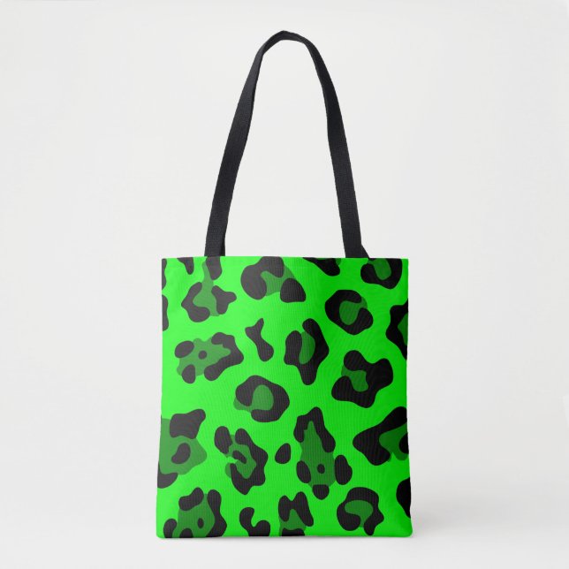 acid green leopard tote bag (Front)