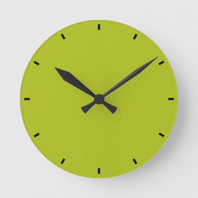 Acid Green Round Clock (Front)