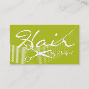 Acid Green Solid Hair Stylist Appointment #2 Card