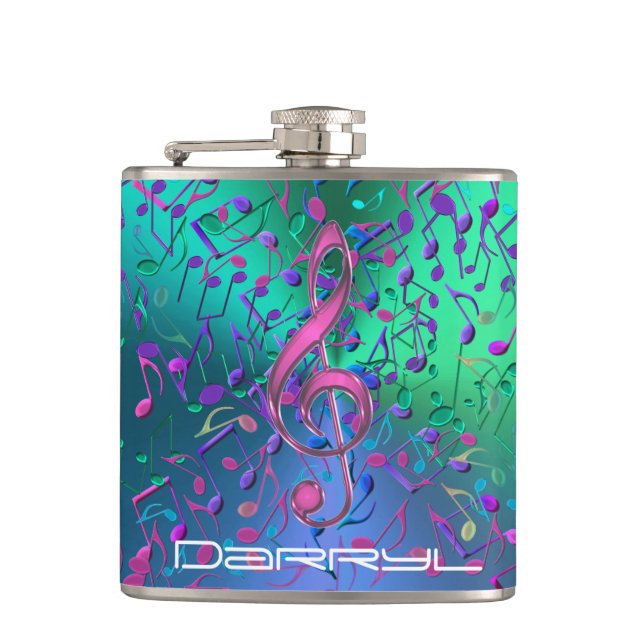 Acid Jazz Psychedelic Music Flask (Front)