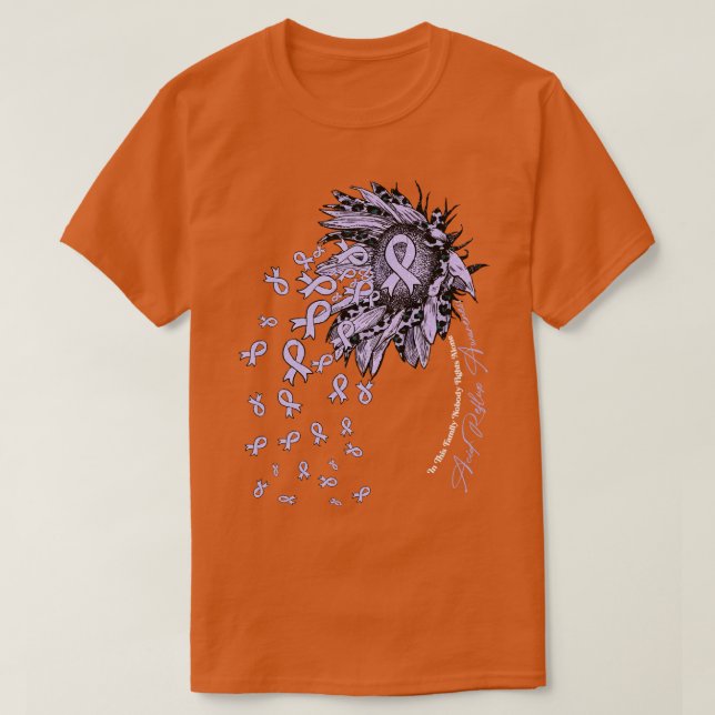 Acid Reflux Awareness sunflower nobody fights alon T-Shirt (Design Front)