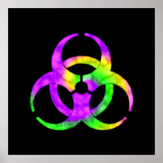 Acid Spiral Biohazard Symbol Poster (Front)