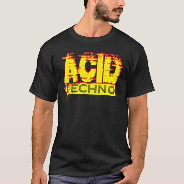 Acid Techno 303 Rave DJ Bassline Clubbing Festival T-Shirt (Front)
