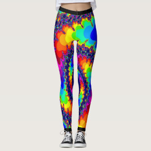Acid Trip Rainbow Spiral Leggings