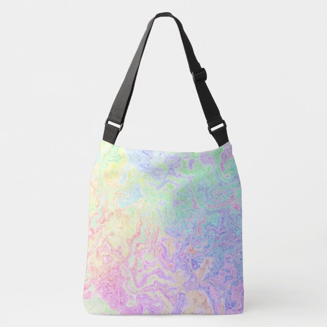Acid Trip Swirls Crossbody Bag (Front)