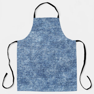Acid wash blue denim, close-up texture. apron