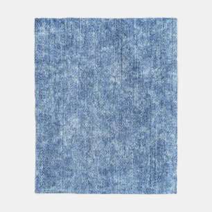 Acid wash blue denim, close-up texture. fleece blanket
