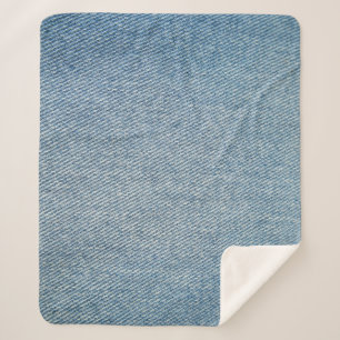 Acid wash blue jeans, denim texture. sherpa blanket