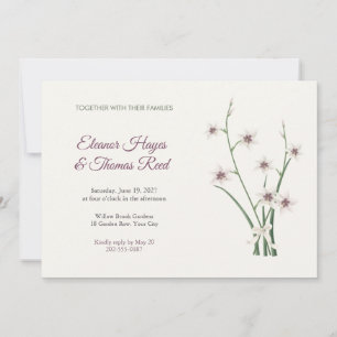Acidanthera Ivory Star Flower Wedding Invitation