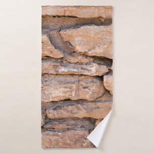 Acient brick wall. Grunge brick wall background. B Bath Towel