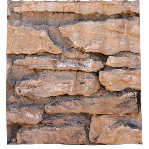 Acient brick wall. Grunge brick wall background. B Shower Curtain